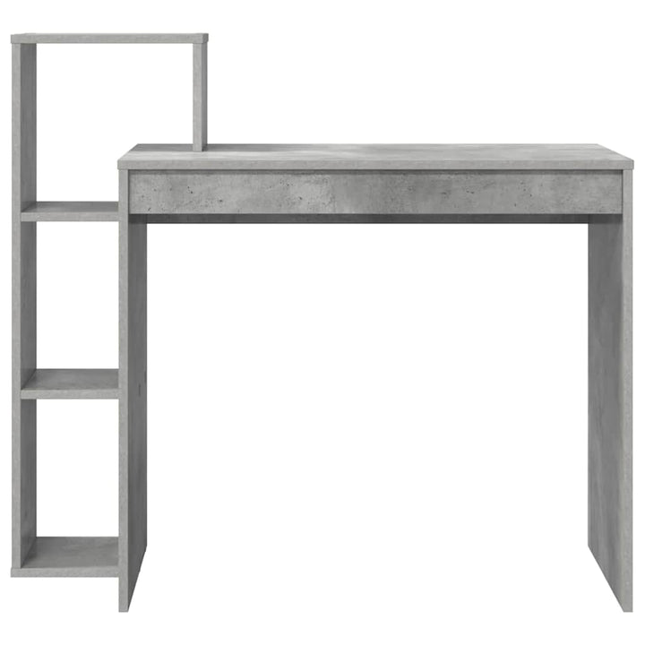 Bord med hylde Beton Grå 100 x 40 x 90 cm Konstrueret træ