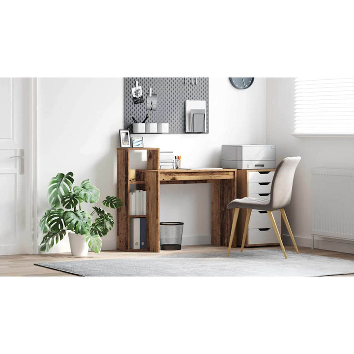 Bord med hylde Gammelt træ 100 x 40 x 90 cm Konstrueret træ
