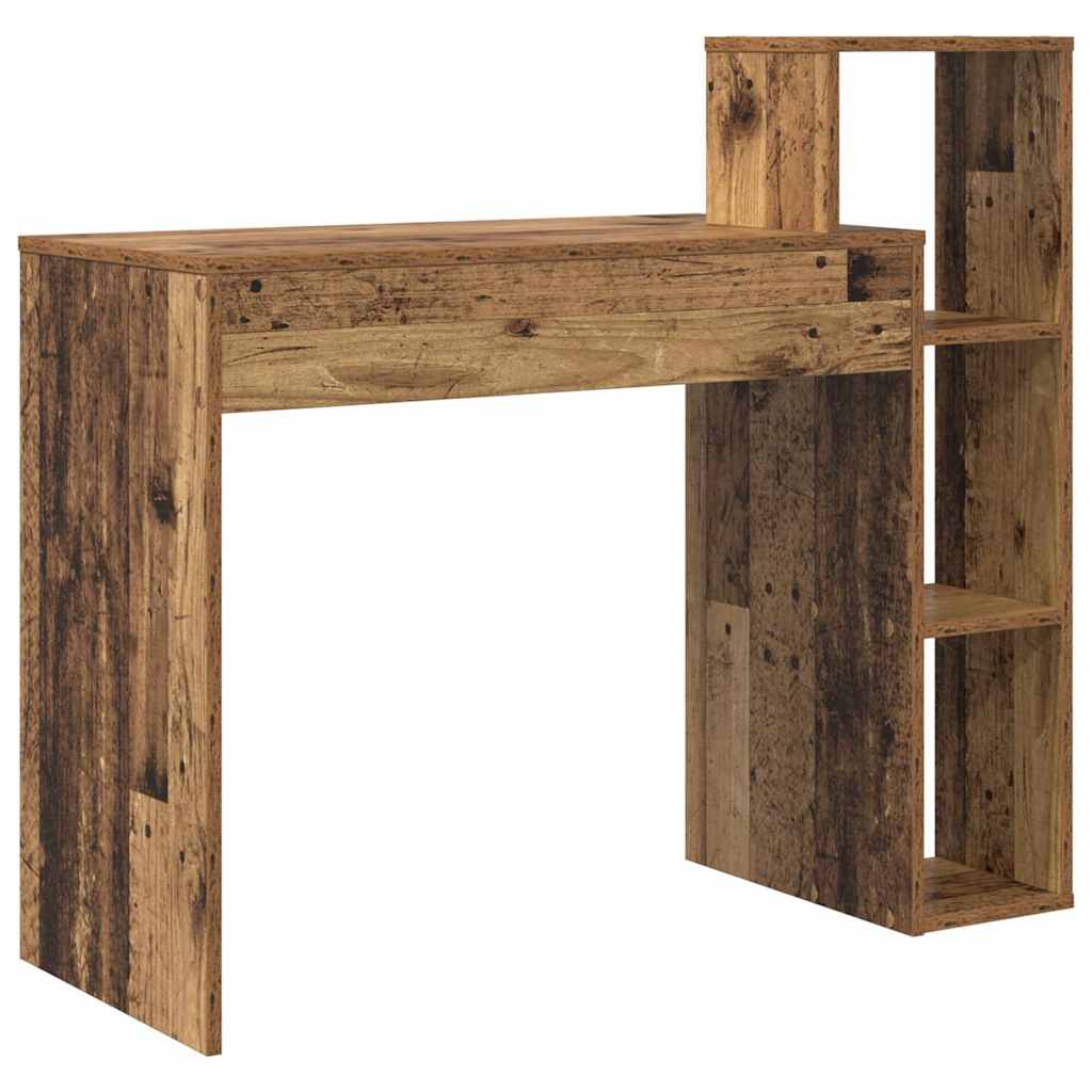 Bord med hylde Gammelt træ 100 x 40 x 90 cm Konstrueret træ