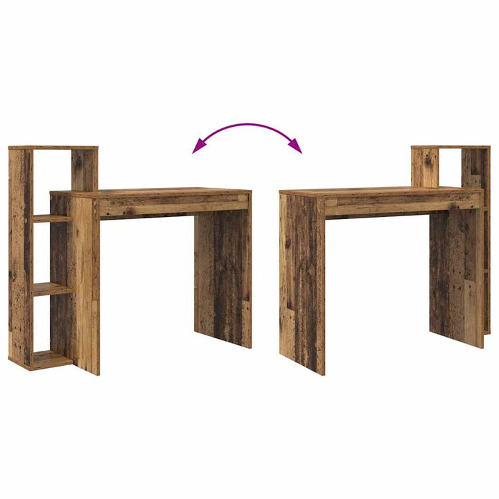 Bord med hylde Gammelt træ 100 x 40 x 90 cm Konstrueret træ