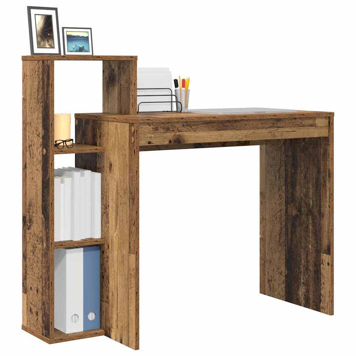 Bord med hylde Gammelt træ 100 x 40 x 90 cm Konstrueret træ