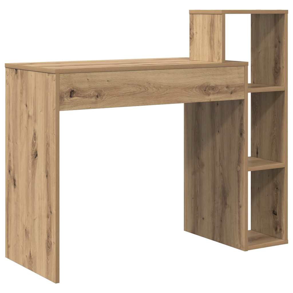 Bord med hylde Artisan Egetræ 100 x 40 x 90 cm Konstrueret træ