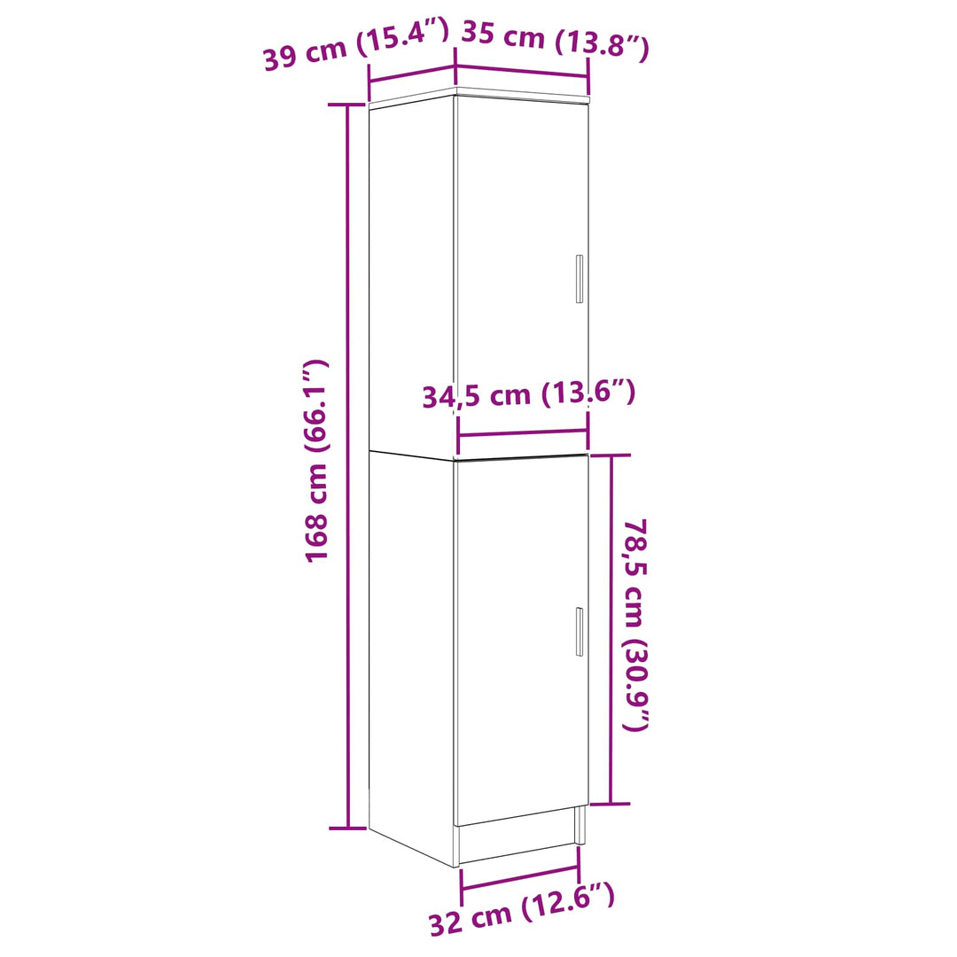 Highboard Sonoma eg 35 x 39 x 168 cm