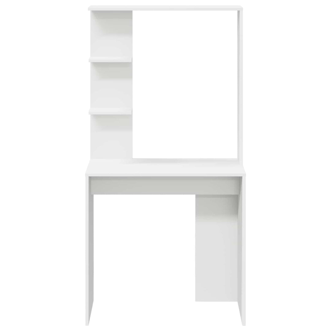 Bord med hylde Hvid 78,5 x 37 x 154,5 cm Konstrueret træ