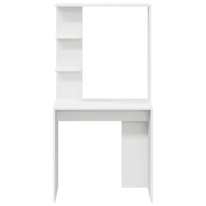 Bord med hylde Hvid 78,5 x 37 x 154,5 cm Konstrueret træ