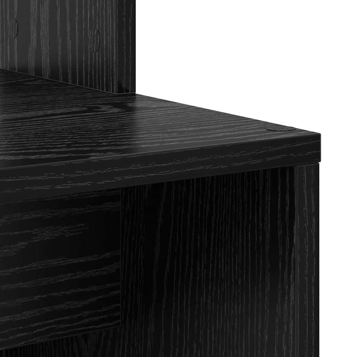 Bord med hylde Sort eg 78,5 x 37 x 154,5 cm Konstrueret træ