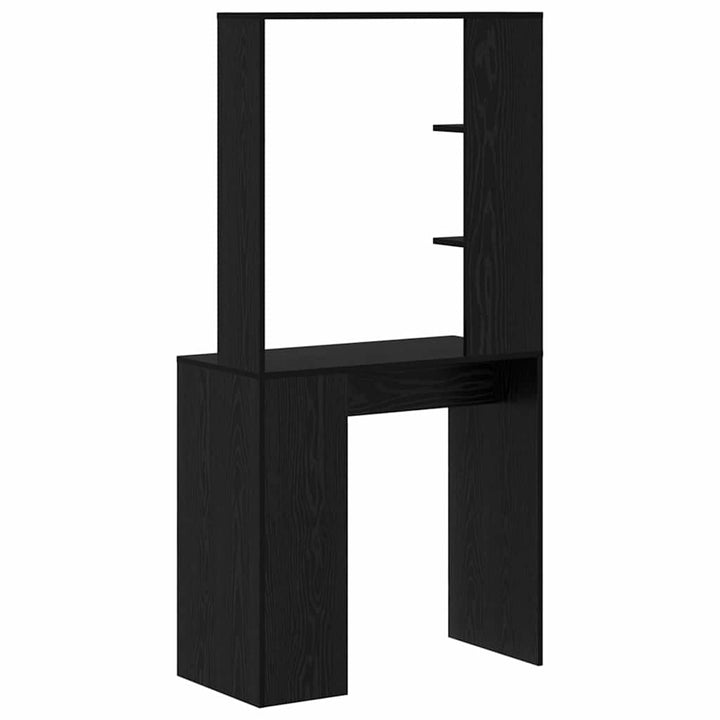 Bord med hylde Sort eg 78,5 x 37 x 154,5 cm Konstrueret træ