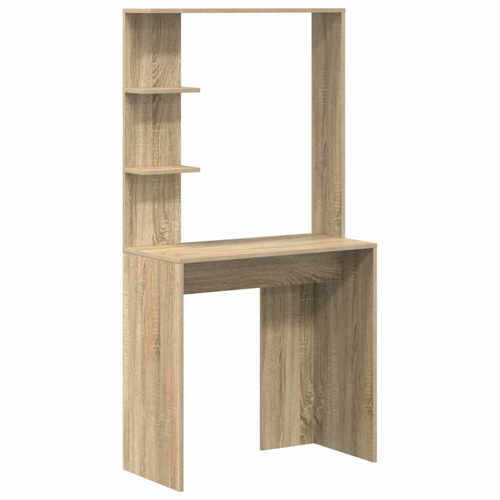 Bord med hylde Sonoma eg 78,5 x 37 x 154,5 cm Konstrueret træ