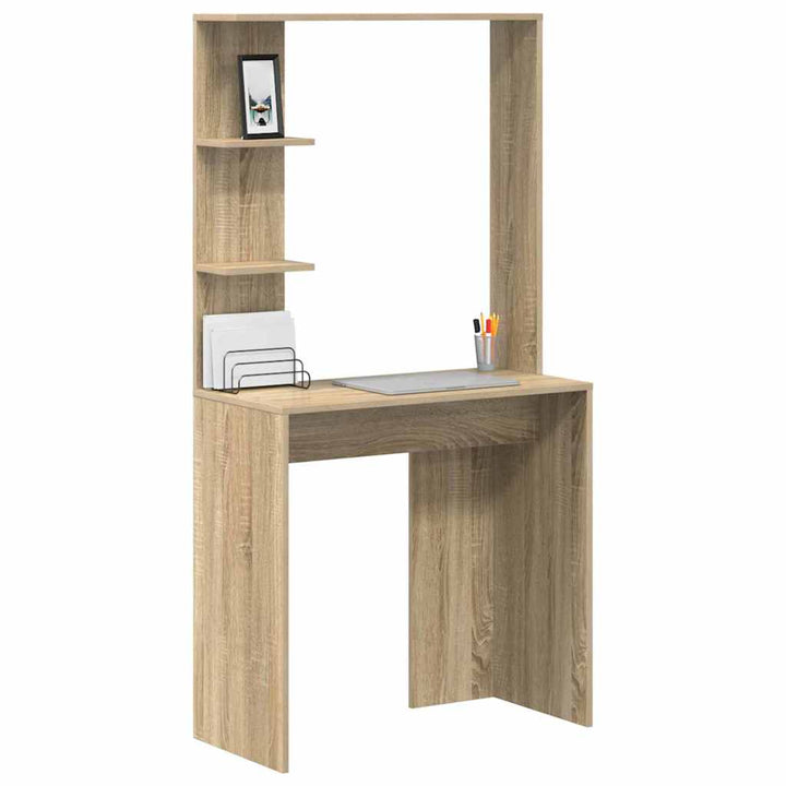 Bord med hylde Sonoma eg 78,5 x 37 x 154,5 cm Konstrueret træ