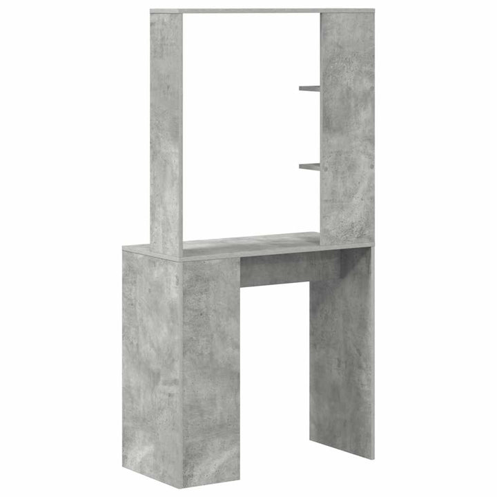 Bord med hylde Beton Grå 78,5 x 37 x 154,5 cm Konstrueret træ