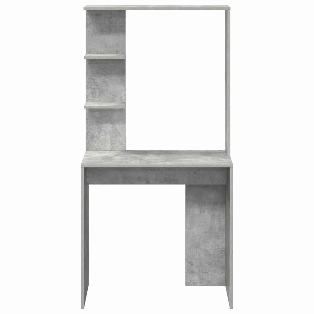 Bord med hylde Beton Grå 78,5 x 37 x 154,5 cm Konstrueret træ