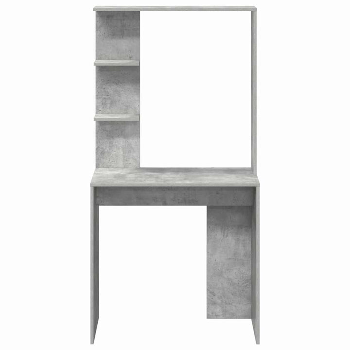 Bord med hylde Beton Grå 78,5 x 37 x 154,5 cm Konstrueret træ