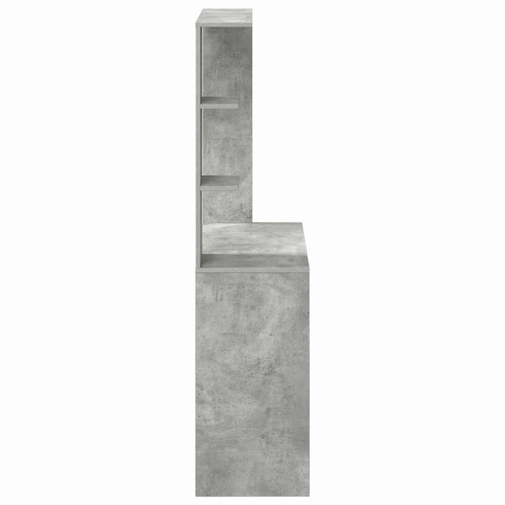 Bord med hylde Beton Grå 78,5 x 37 x 154,5 cm Konstrueret træ
