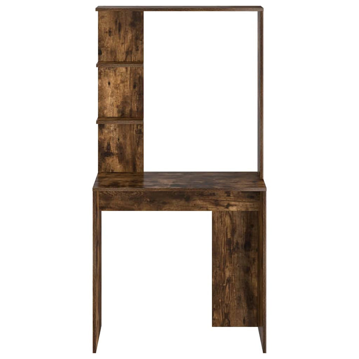 Bord med hylde Røget eg 78,5 x 37 x 154,5 cm Konstrueret træ