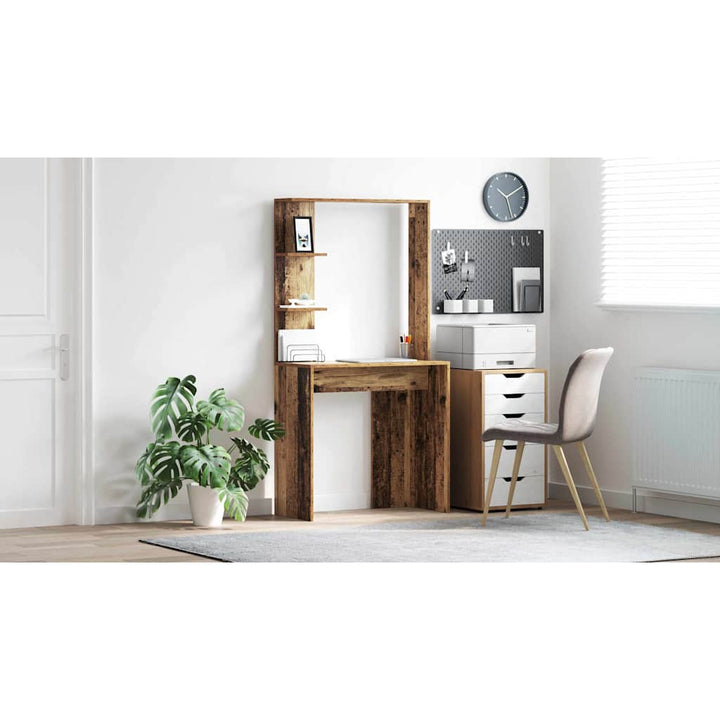 Bord med hylde Gammelt træ 78,5 x 37 x 154,5 cm Konstrueret træ