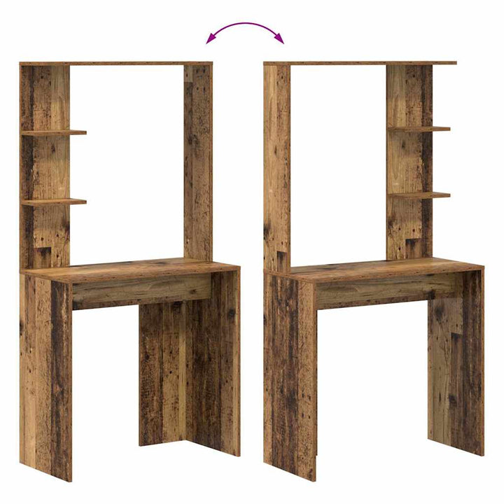 Bord med hylde Gammelt træ 78,5 x 37 x 154,5 cm Konstrueret træ