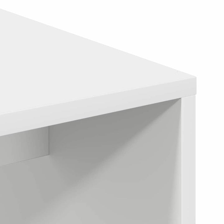 Bord med hylde Hvid 102 x 50 x 124 cm Konstrueret træ