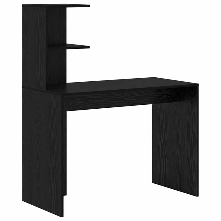 Bord med hylde Sort eg 102 x 50 x 124 cm Konstrueret træ