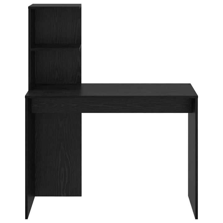 Bord med hylde Sort eg 102 x 50 x 124 cm Konstrueret træ