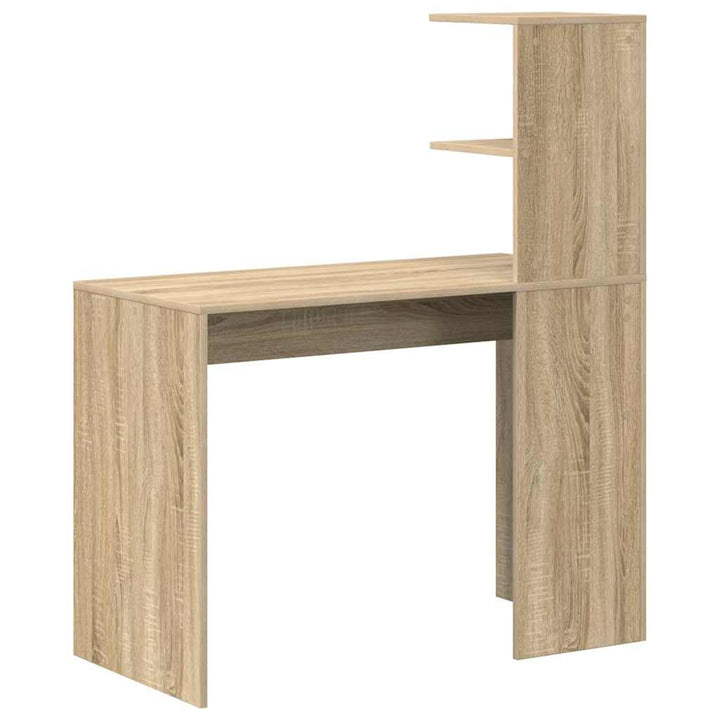 Bord med hylde Sonoma-eg 102 x 50 x 124 cm Konstrueret træ