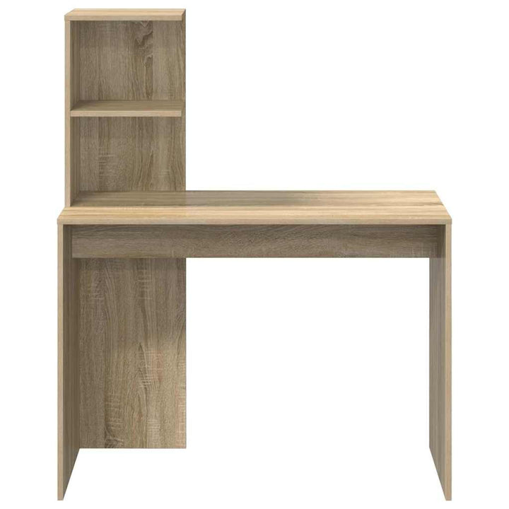 Bord med hylde Sonoma-eg 102 x 50 x 124 cm Konstrueret træ