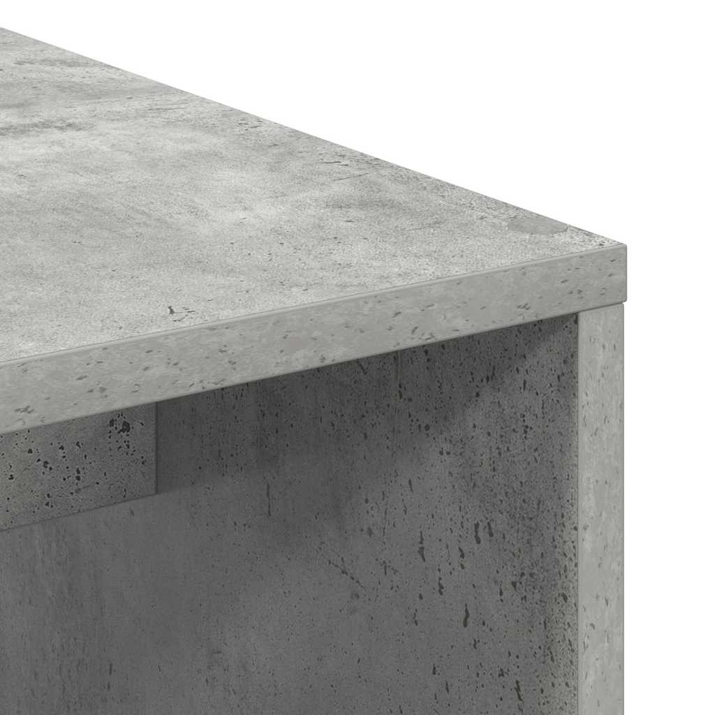 Bord med hylde Beton Grå 102 x 50 x 124 cm Konstrueret træ