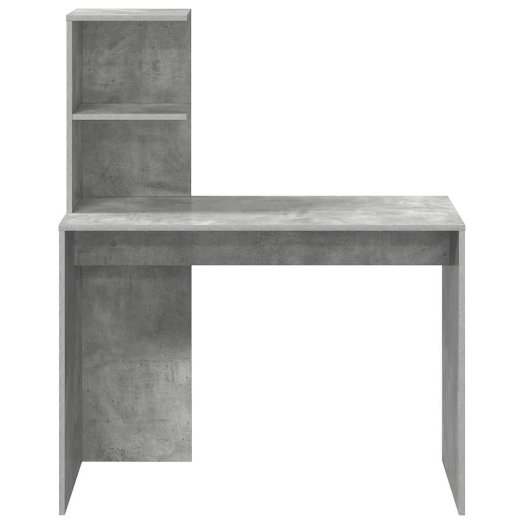 Bord med hylde Beton Grå 102 x 50 x 124 cm Konstrueret træ