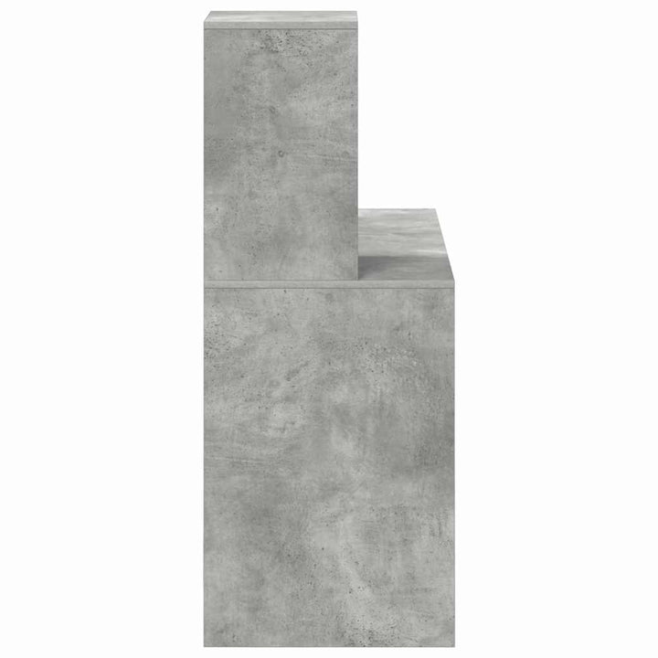 Bord med hylde Beton Grå 102 x 50 x 124 cm Konstrueret træ