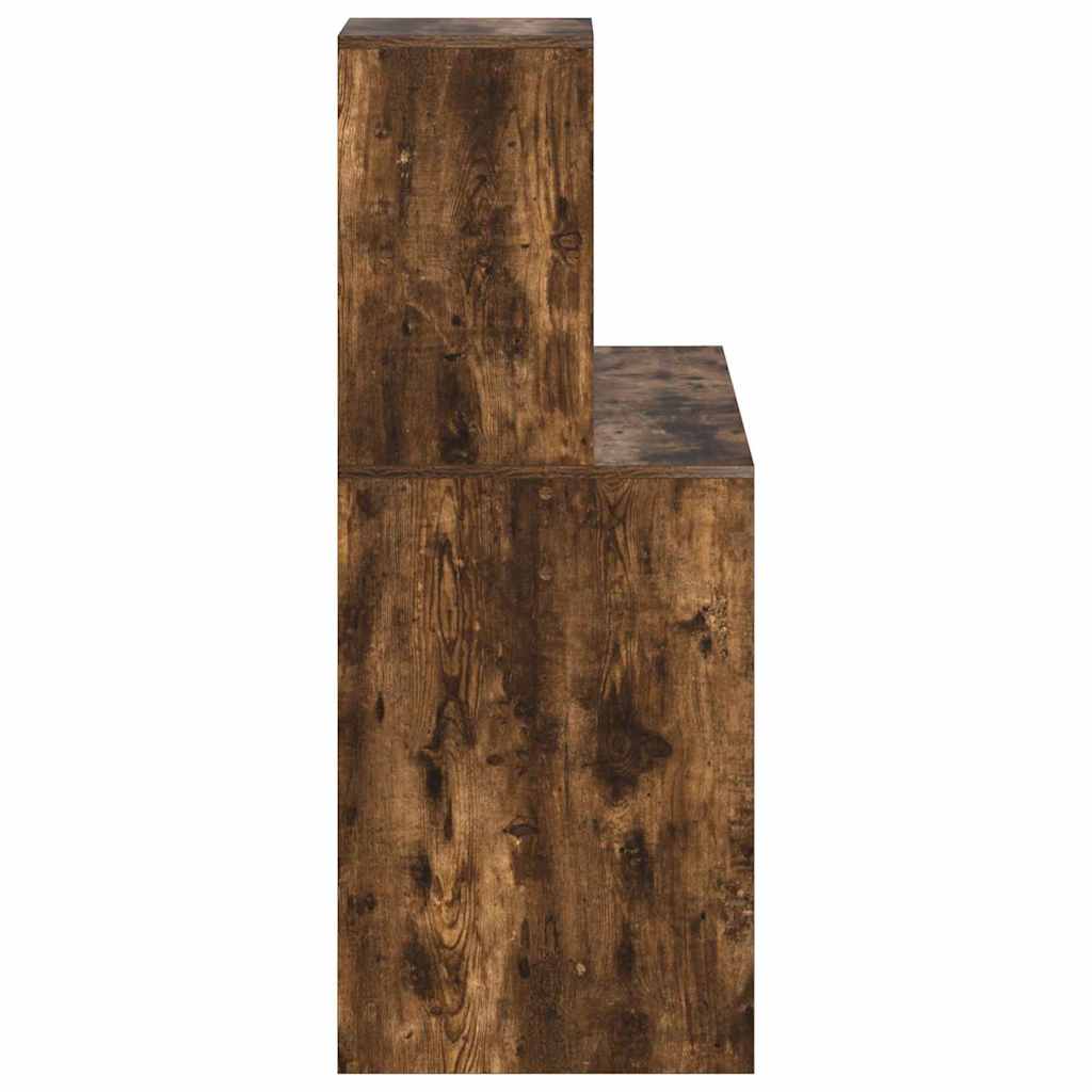 Bord med hylde Røget eg 102 x 50 x 124 cm Konstrueret træ