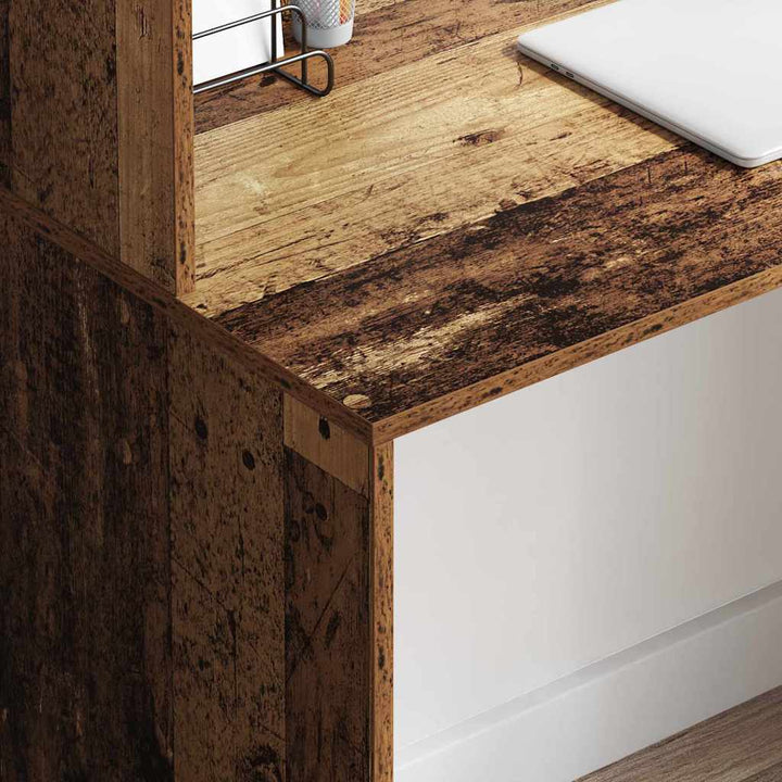 Bord med hylde Gammelt træ 102 x 50 x 124 cm Konstrueret træ