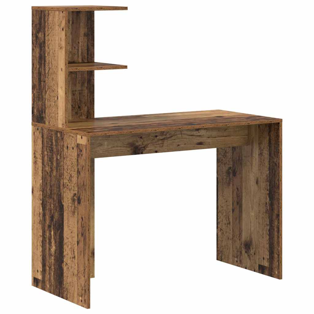 Bord med hylde Gammelt træ 102 x 50 x 124 cm Konstrueret træ