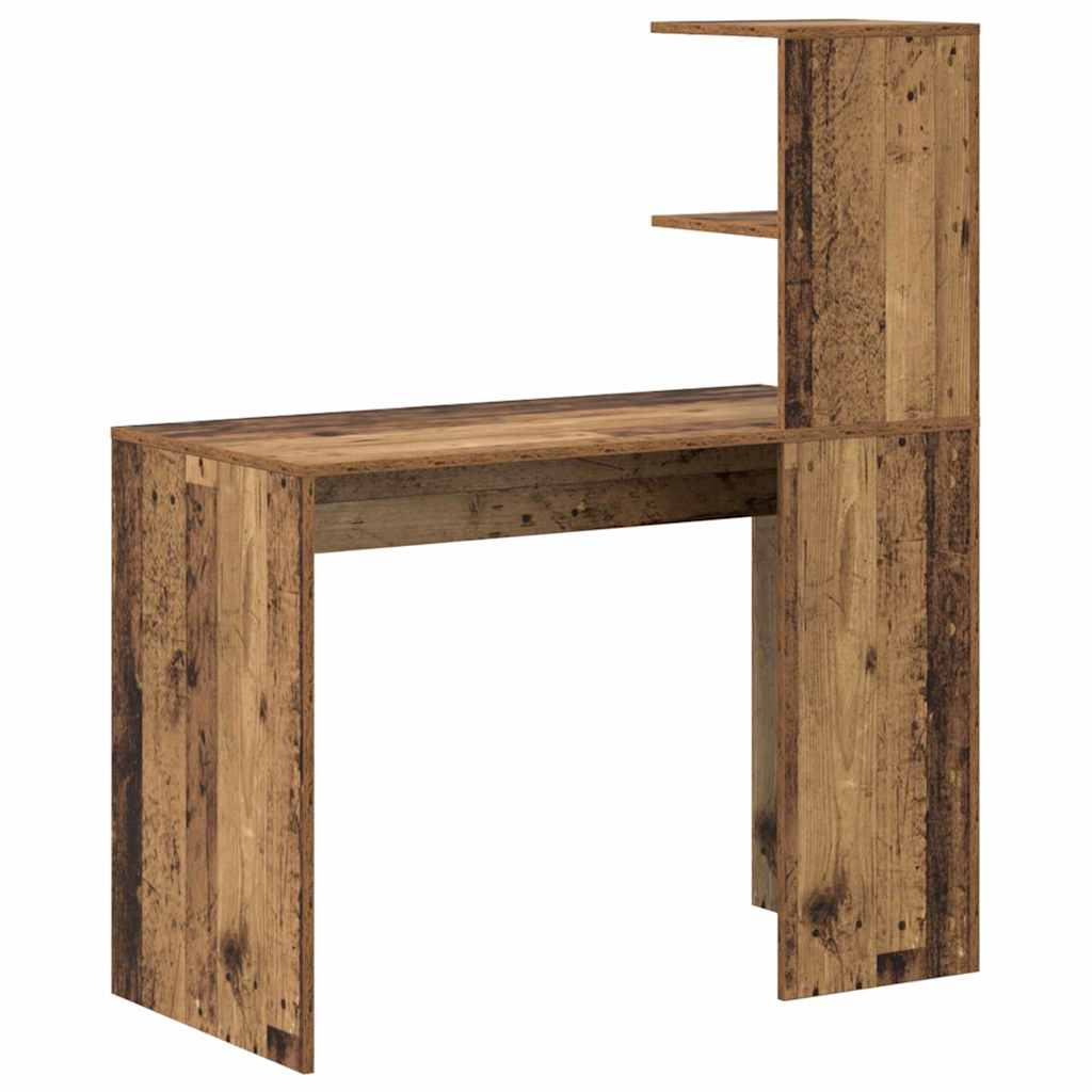 Bord med hylde Gammelt træ 102 x 50 x 124 cm Konstrueret træ