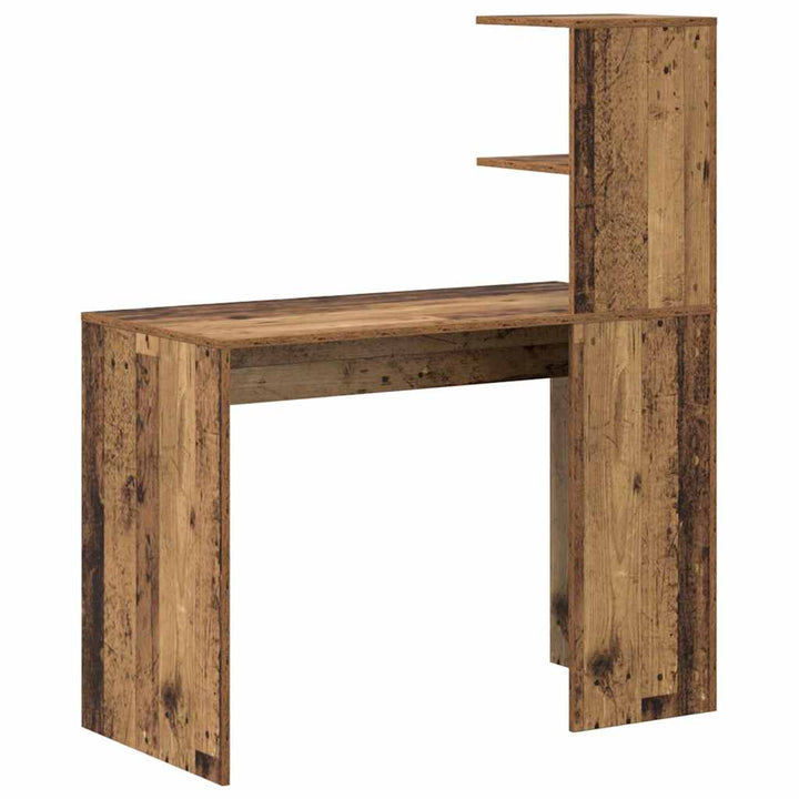 Bord med hylde Gammelt træ 102 x 50 x 124 cm Konstrueret træ