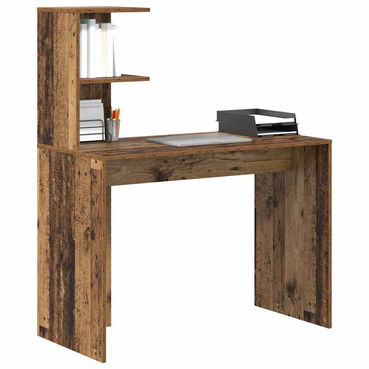 Bord med hylde Gammelt træ 102 x 50 x 124 cm Konstrueret træ