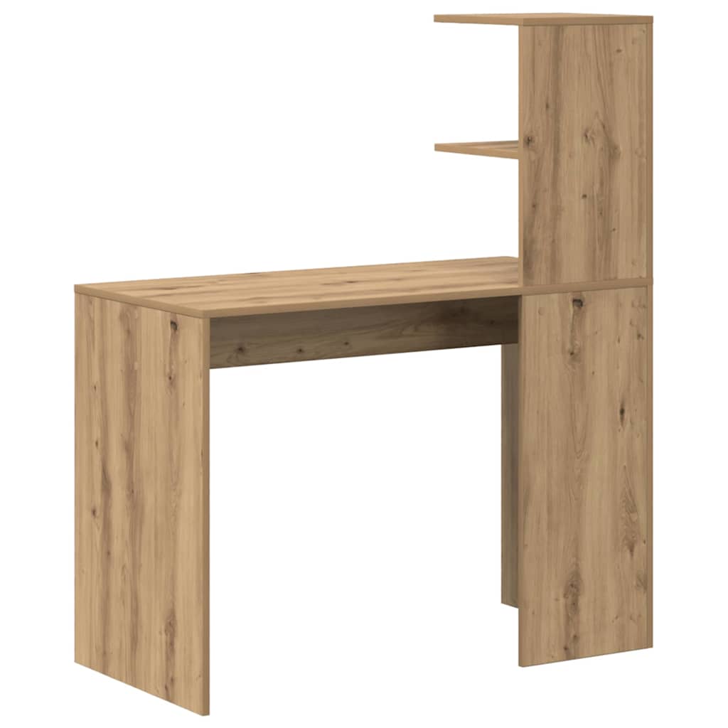 Bord med hylde Artisan Egetræ 102 x 50 x 124 cm Konstrueret træ