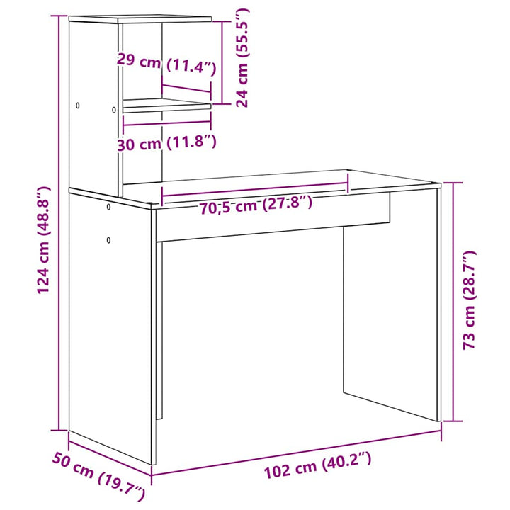 Bord Artisan Egetræ 102 x 50 x 124 cm Konstrueret træ