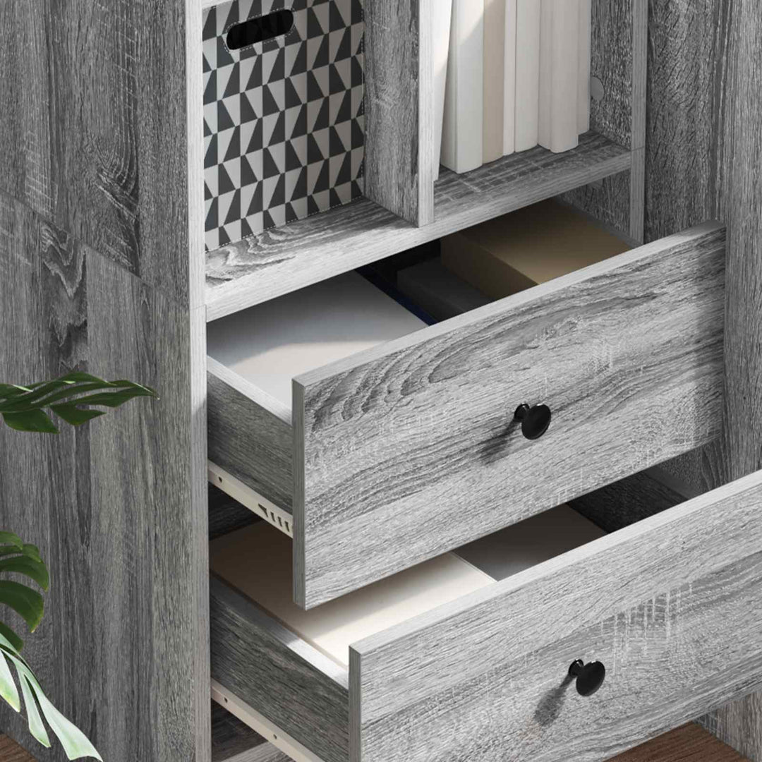 Highboard med skuffe Grå Sonoma 45,5 x 34 x 127 cm