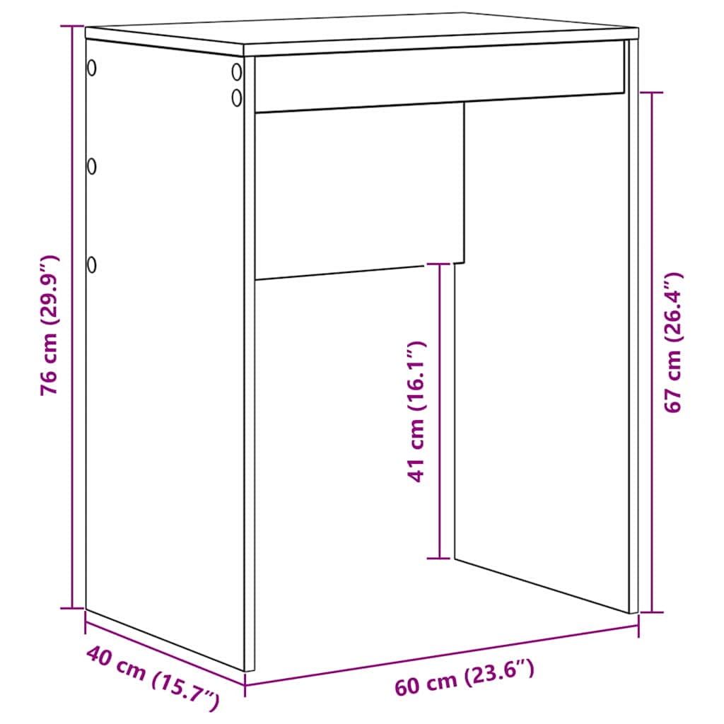 Bord Hvid 60 x 40 x 76 cm