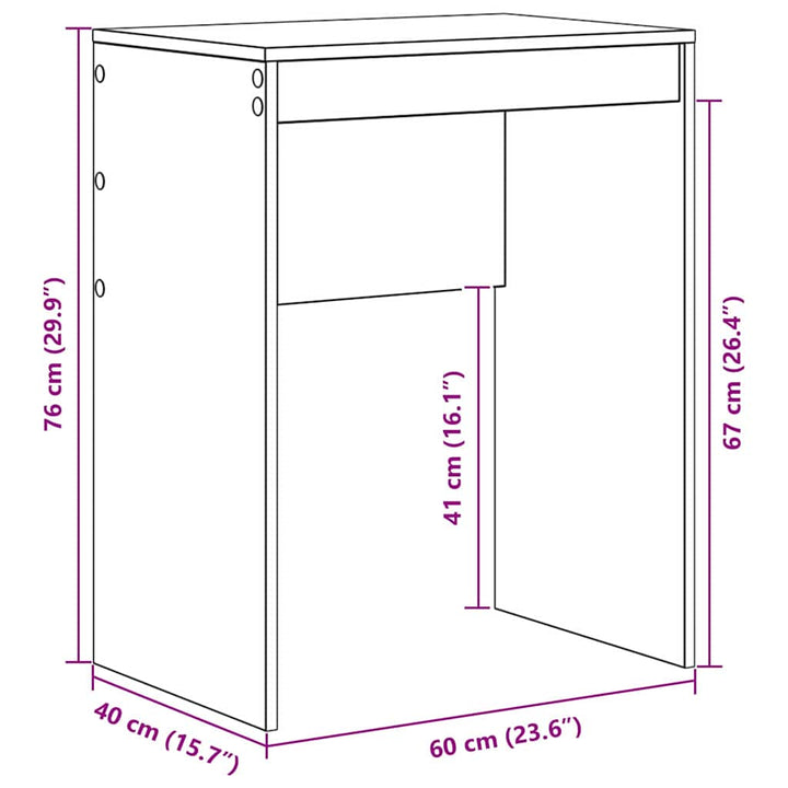 Bord Hvid 60 x 40 x 76 cm