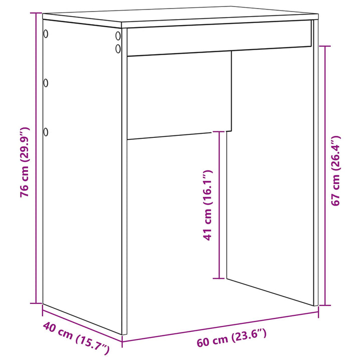 Bord Hvid 60 x 40 x 76 cm