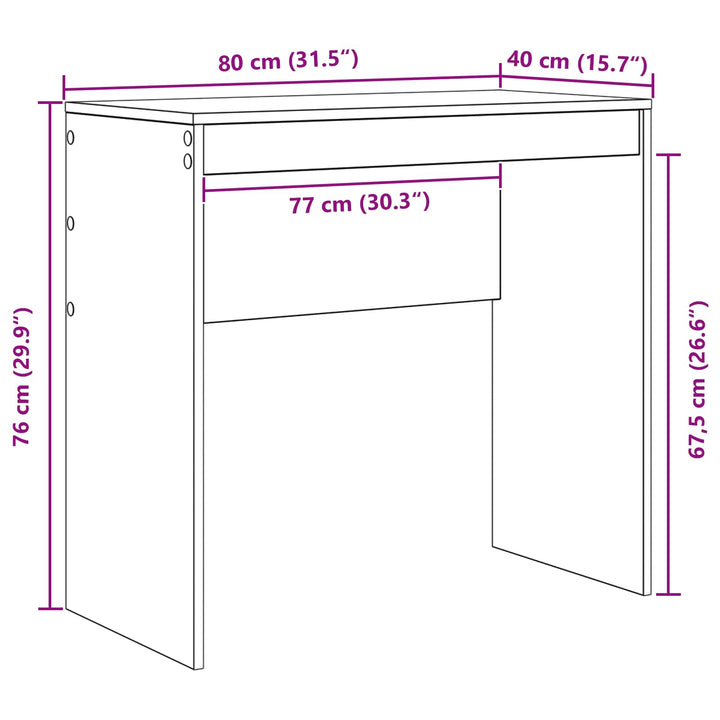 Bord Hvid 80 x 40 x 76 cm