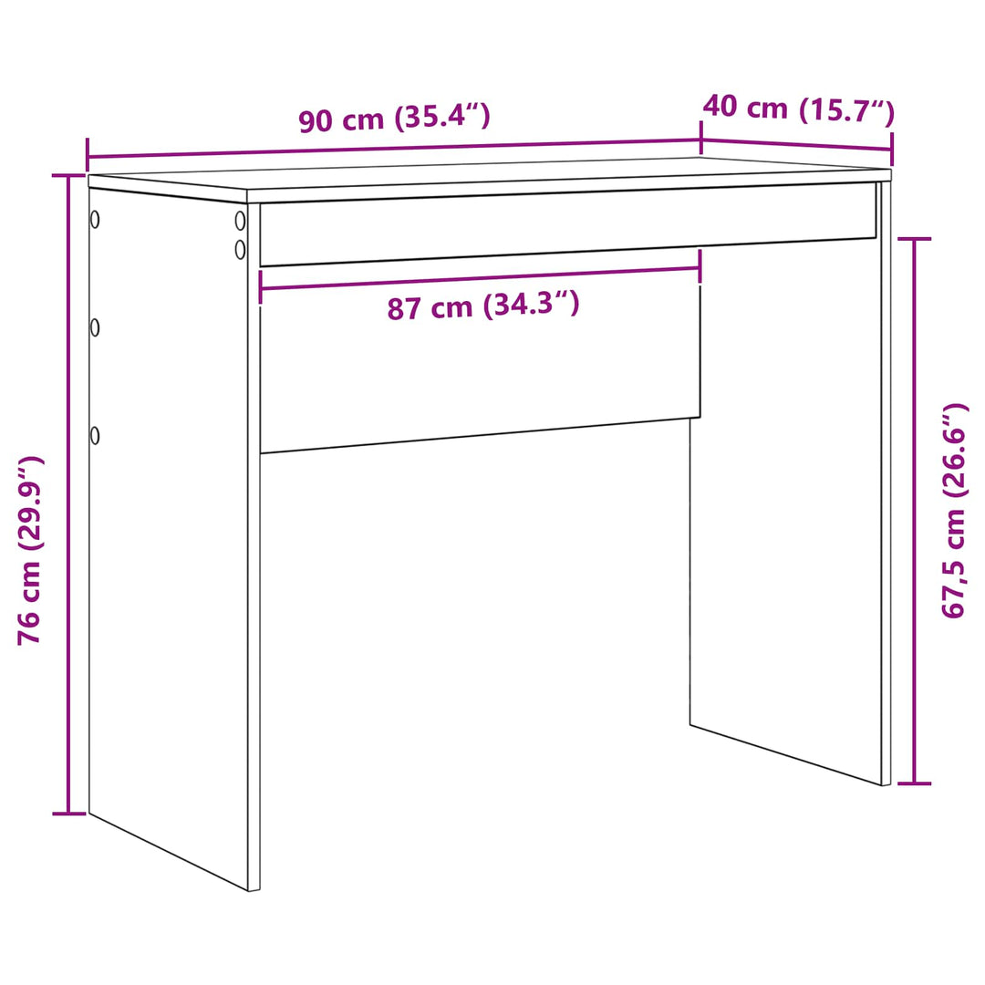 Bord Hvid 90 x 40 x 76 cm
