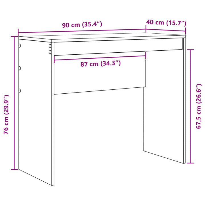 Bord Hvid 90 x 40 x 76 cm