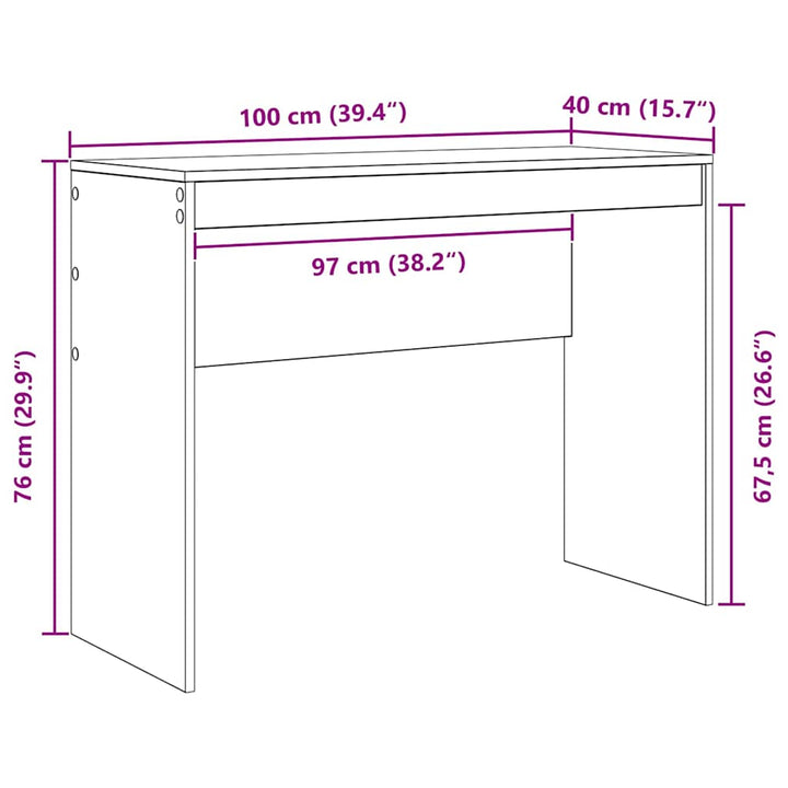 Bord Hvid 100 x 40 x 76 cm
