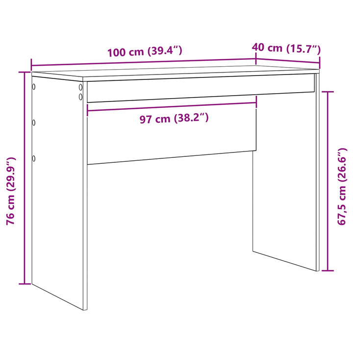 Bord Hvid 100 x 40 x 76 cm