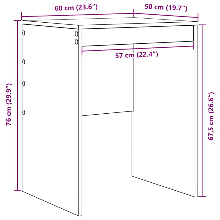 Bord Sort eg 60 x 50 x 76 cm
