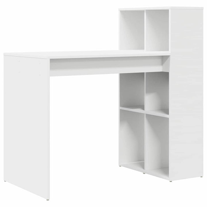 Bord med hylde Hvid 108 x 55 x 103.5 cm Konstrueret træ