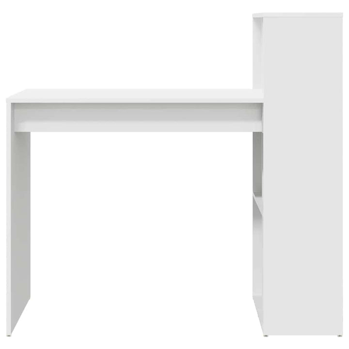 Bord med hylde Hvid 108 x 55 x 103.5 cm Konstrueret træ