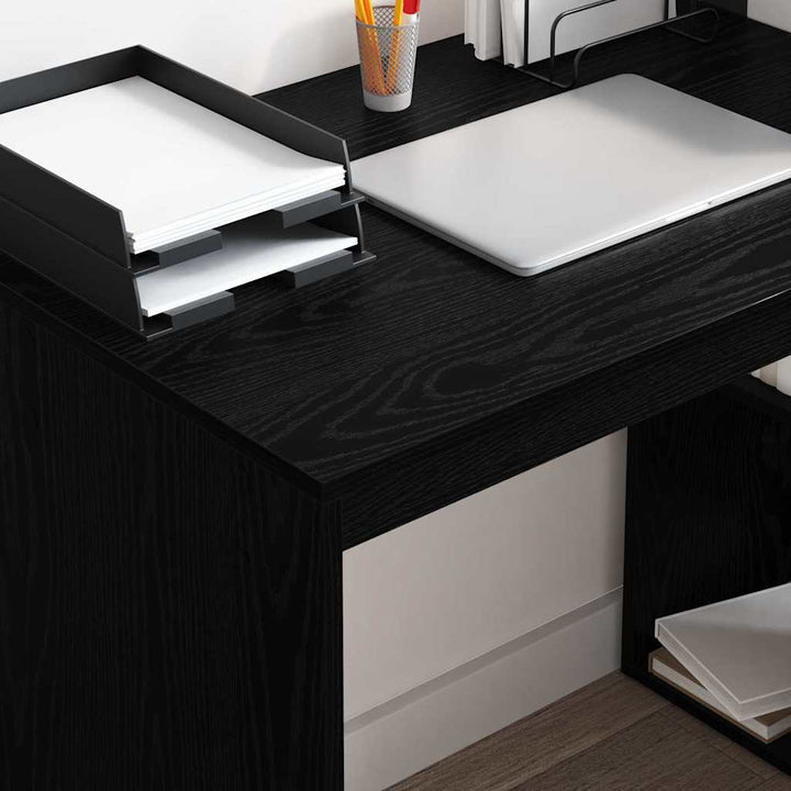 Bord med hylde Sort eg 108 x 55 x 103.5 cm Konstrueret træ