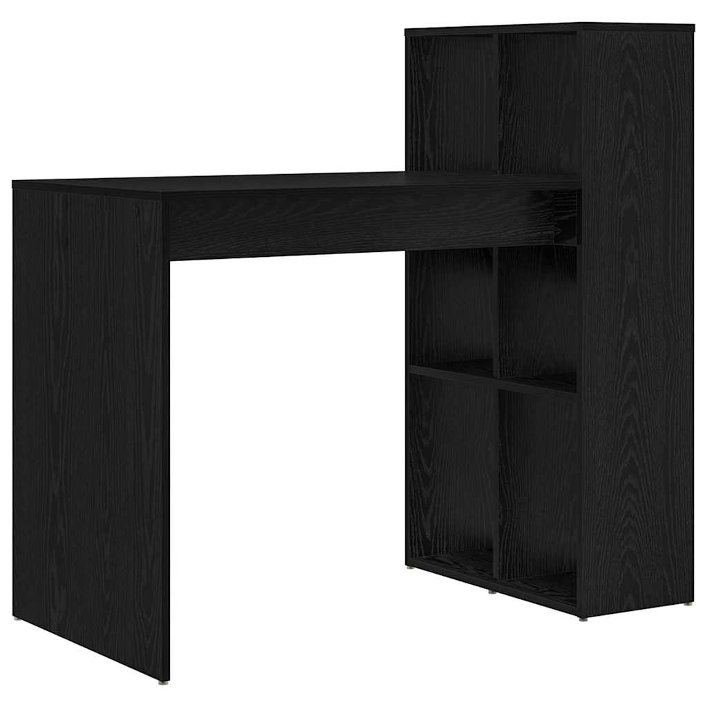 Bord med hylde Sort eg 108 x 55 x 103.5 cm Konstrueret træ